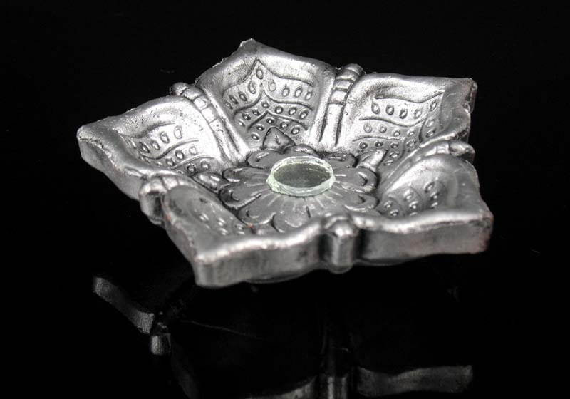 Silver terracotta diya